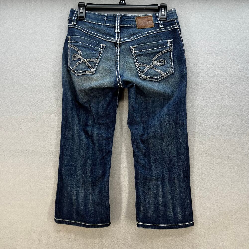 BKE Jeans Women's 26 (2) Dark Blue Kate Capri Stretch Preppy Normcore Casual - Picture 2 of 14